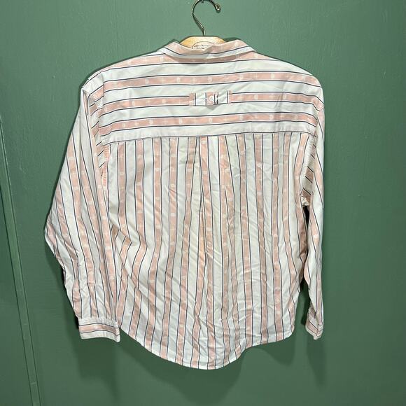 Dockers L Striped Button Down Shirt 100 Cotton Long Sleeve Classic - Picture 4 of 7